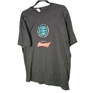 Budweiser T Shirt Sz M Y2K World Party Official Beer of 21st Century 2000